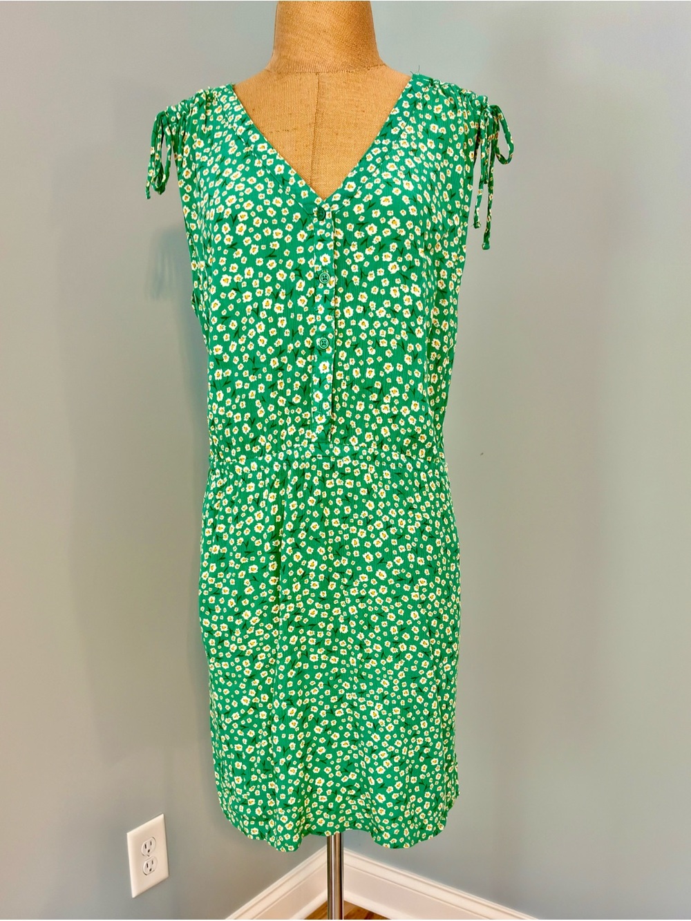 Ana Green Floral Sundress  Women’s XL